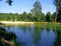 Het meer bij camping Thräna