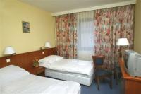 Een dubbele kamer in het Palatinus Hostel Sopron.