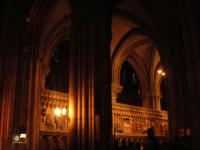 Het interieur van de Notre Dame in Parijs.