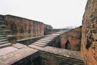 Nalanda in India, de oude ruine-stad.
