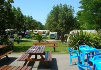 Overzichtsfoto gemaakt vanaf het terras van camping Dorrondeguy in Hendaye!