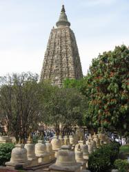 De Mahabodhi Tempel in Bodh Gaya, India